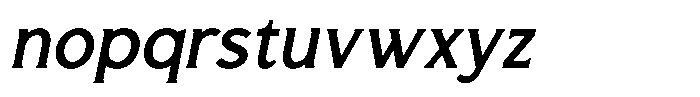 Lorine Oblique Font LOWERCASE