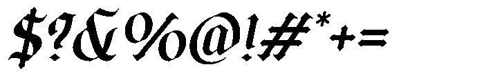 Los Reyes Italic Font OTHER CHARS