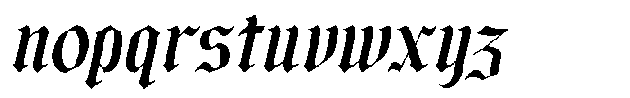 Los Reyes Italic Font LOWERCASE