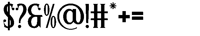 Lostrum Serif Font OTHER CHARS