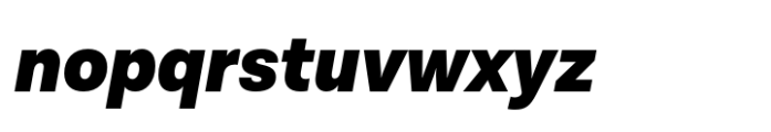 Lota Grotesque One Black Italic Font LOWERCASE
