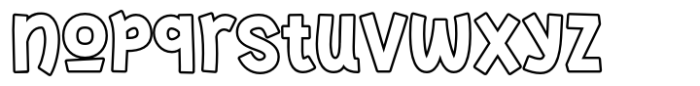 Lothie Outline Font LOWERCASE