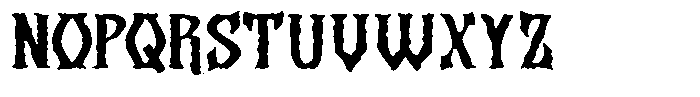 Lotrance Inkbleed Font UPPERCASE