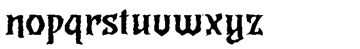 Lotrance Inkbleed Font LOWERCASE