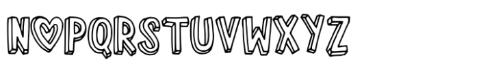 Love 3 d Font UPPERCASE