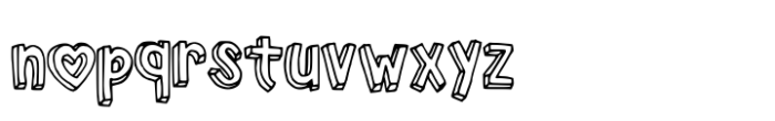 Love 3 d Font LOWERCASE
