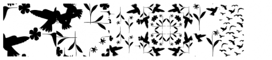 Love Birds Pattern Font OTHER CHARS