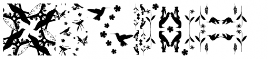 Love Birds Pattern Font LOWERCASE