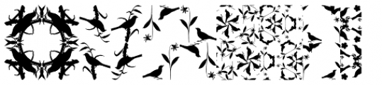 Love Birds Pattern Font LOWERCASE