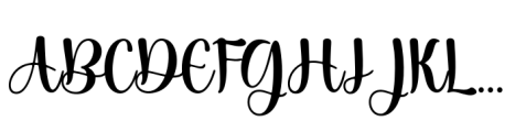 Lovely Brought Dreams script Regular Font UPPERCASE