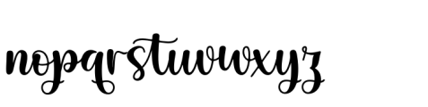 Lovely Brought Dreams script Regular Font LOWERCASE