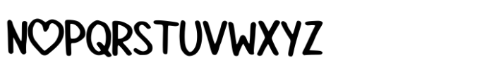 Lovely Handwriting Font UPPERCASE