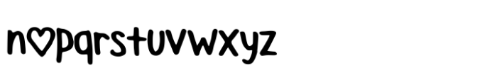 Lovely Handwriting Font LOWERCASE