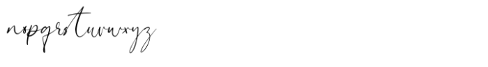 Lovely Signature Font LOWERCASE