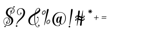 Lovely Stylish Font OTHER CHARS