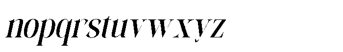 Lovine Oblique Font LOWERCASE
