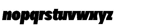 Loyaute Black Condensed Italic Font LOWERCASE