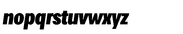 Loyaute Bold Condensed Italic Font LOWERCASE