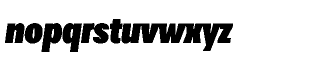 Loyaute Extra Bold Condensed Italic Font LOWERCASE