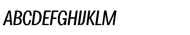 Loyaute Regular Condensed Italic Font UPPERCASE