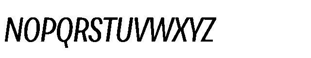 Loyaute Regular Condensed Italic Font UPPERCASE