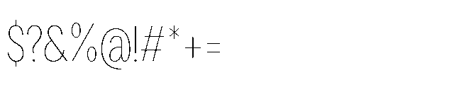 Loyaute Thin Condensed Font OTHER CHARS