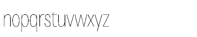 Loyaute Thin Condensed Font LOWERCASE