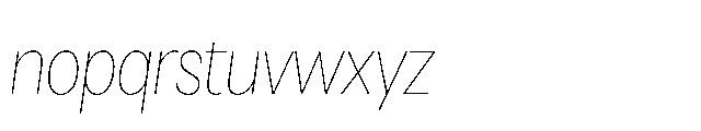 Loyaute Thin Italic Font LOWERCASE