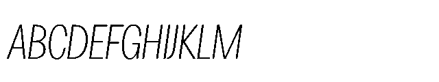 Loyaute Ultra Light Condensed Italic Font UPPERCASE