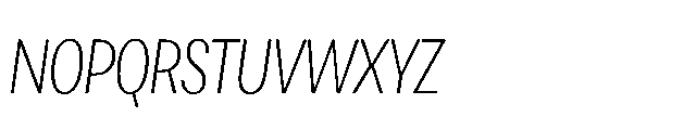 Loyaute Ultra Light Condensed Italic Font UPPERCASE
