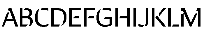 LockSansStencilOVERVIEW Regular Font UPPERCASE