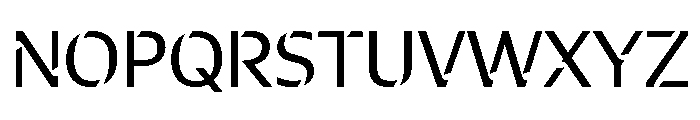 LockSansStencilOVERVIEW Regular Font UPPERCASE