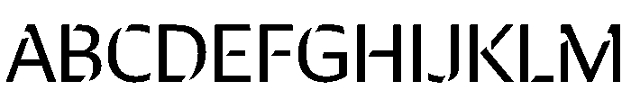 LockSansStencilVF Roman Font UPPERCASE