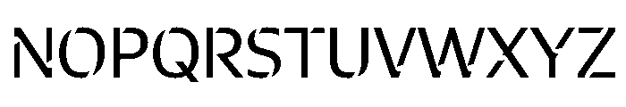 LockSansStencilVF Roman Font UPPERCASE