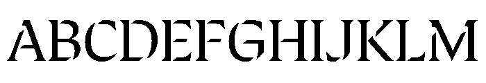 LockSerifStencilOVERVIEW Regular Font UPPERCASE