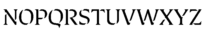 LockSerifStencilOVERVIEW Regular Font UPPERCASE