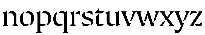 LockSerifStencilOVERVIEW Regular Font LOWERCASE