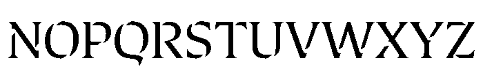 LockSerifStencilVF Roman Font UPPERCASE