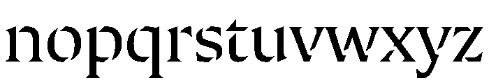 LockSerifStencilVF Roman Font LOWERCASE