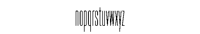 Lost Compressed Font LOWERCASE