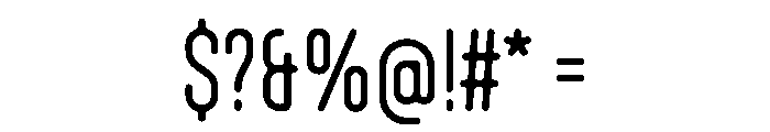 Lost Condensed Font OTHER CHARS