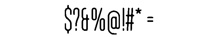 Lost ExtraCondensed Font OTHER CHARS