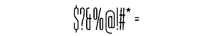 Lost UltraCondensed Font OTHER CHARS