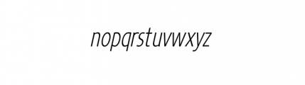 Loxley Sans Light Oblique Font LOWERCASE