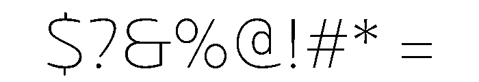Locator Display Ultra Light Font OTHER CHARS