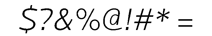 Locator Light Italic Font OTHER CHARS