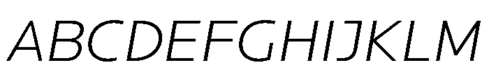 Locator Light Italic Font UPPERCASE