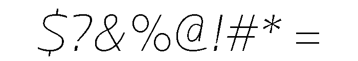 Locator Ultra Light Italic Font OTHER CHARS