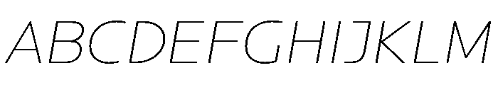 Locator Ultra Light Italic Font UPPERCASE