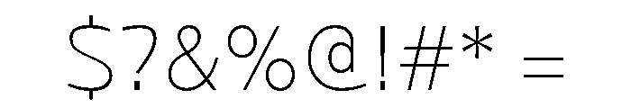 Locator Ultra Light Font OTHER CHARS